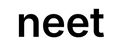 Black 'neet' text on a white background